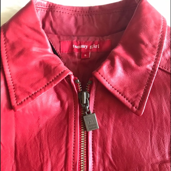 Tommy Hilfiger tommy girl leather jacket size S - Picture 2 of 8